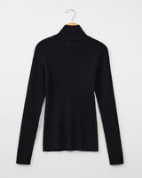 Mima Rosso Black Ribbed Knit Top