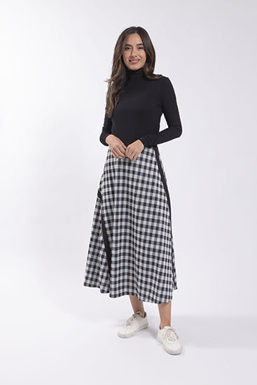 Static Gingham Aline Skirt