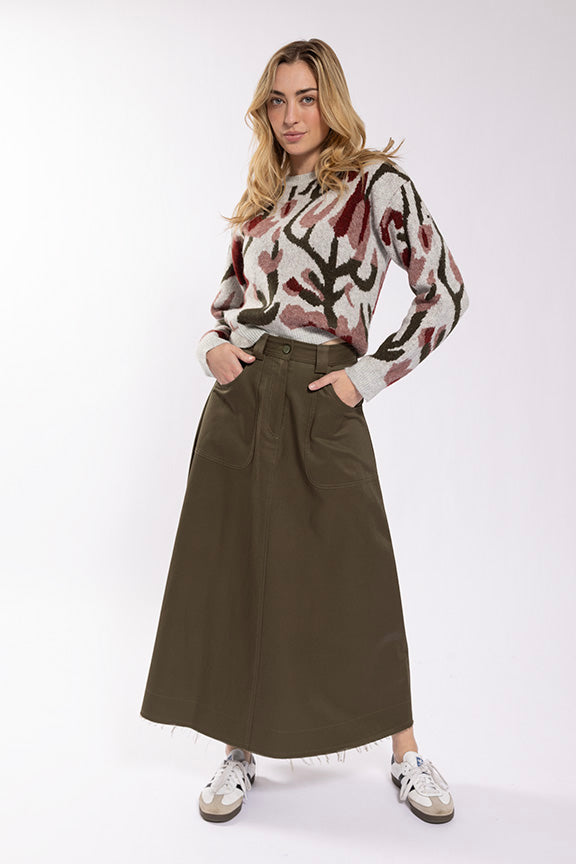 Concept Heather Blush Floral Crewneck Sweater