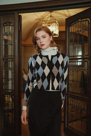 Point Classic Jacquard Argyle Cardigan