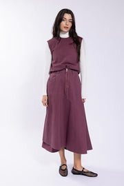 Latitude Wave Bottom Denim Skirt (coordinating vest)