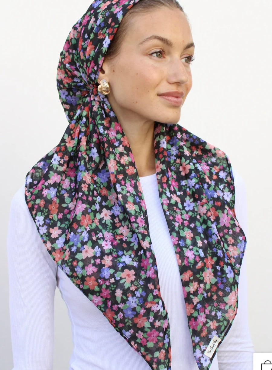 The Scarf Bar Blooming Meadows Pre Tied with Velvet Grip