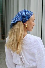 The Scarf Bar Deep Blue Florak Bandana