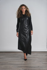 Front Row Fahima Asymetrical  Leather Dress