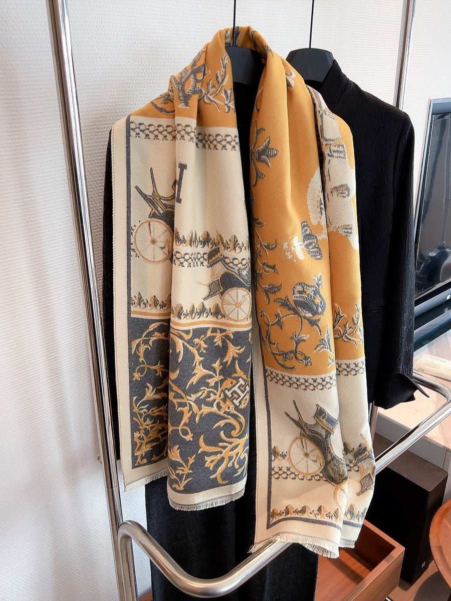 Hermes Golden Cashmere Shawl