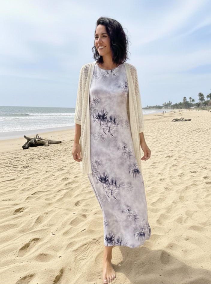 Birt Printed Satin Aline Jumper