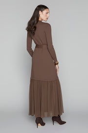 Apparalel Harlow Dress in Walnut