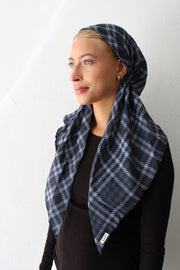 The Scarf Bar Slate Houndstooth Pre Tied with Velvet Grip