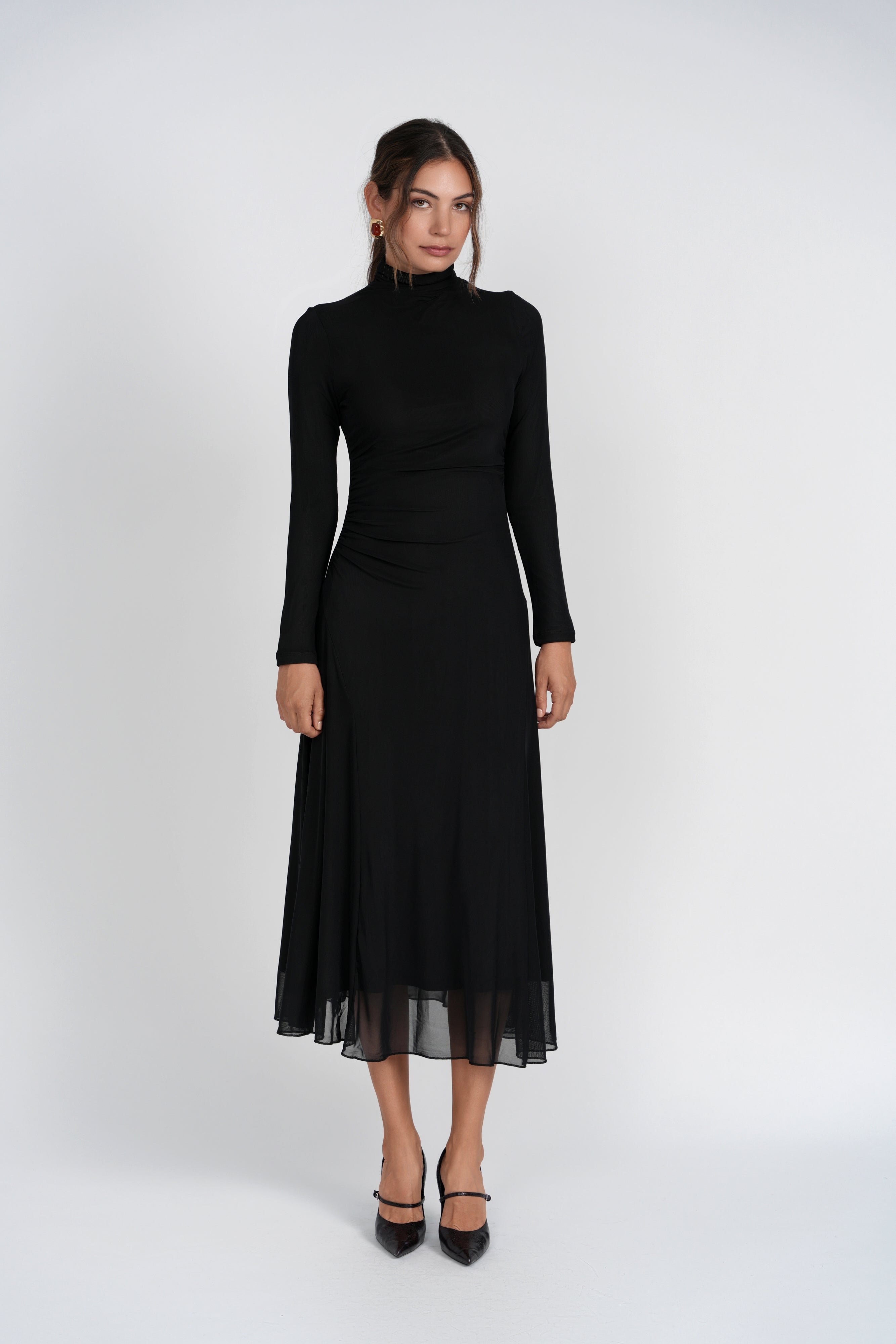 Luum Delilah Mesh Maxi Dress with Bias Cut