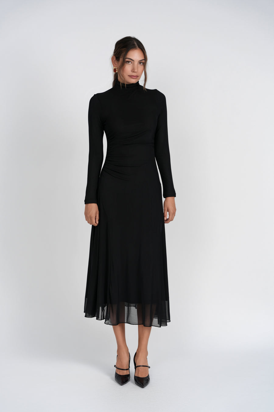 Luum Delilah Mesh Maxi Dress with Bias Cut