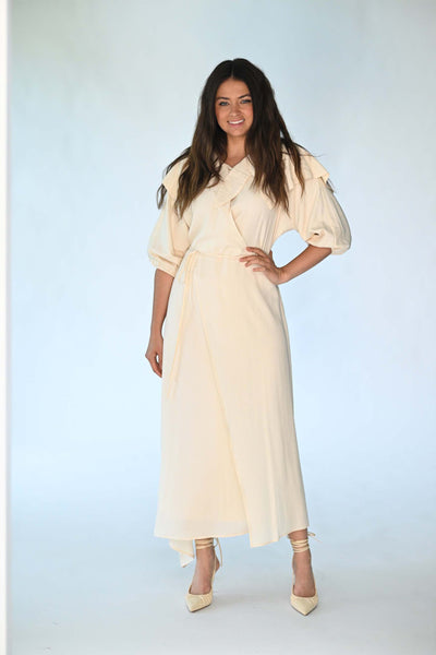 Latitude Sailor Collar Mock Wrap Dress