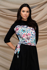 Luum Sandra Paisley Cotton/Silk Side Tie Top