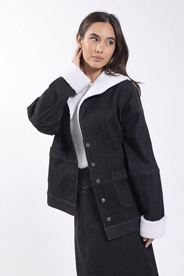 Monn Denim Sherpa Jacket