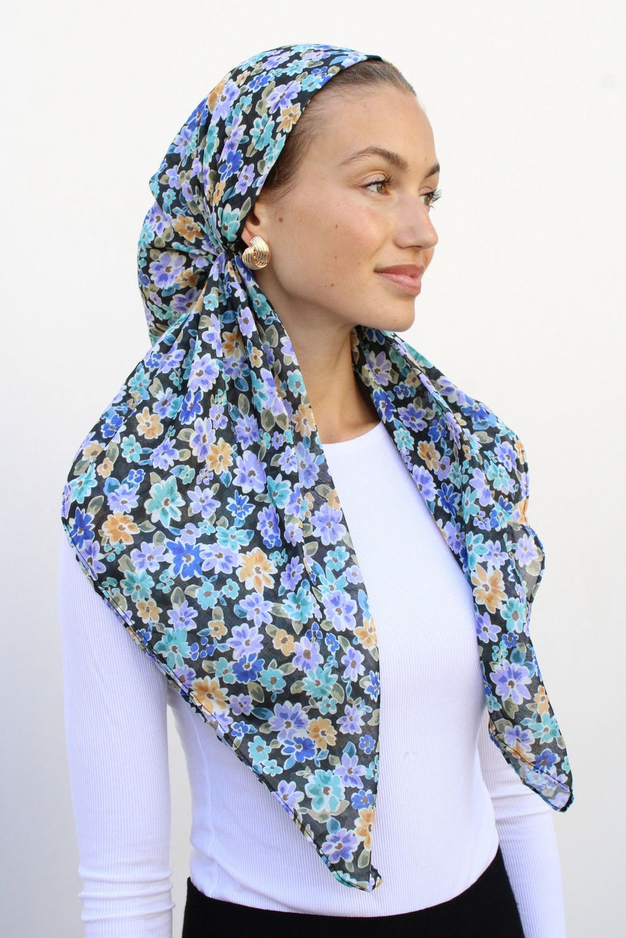 The Scarf Bar Mini Liberty Floral Pre Tied with Velvet Grip