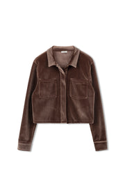 Point Ribbed Velour Jacket(coordinating skirt)