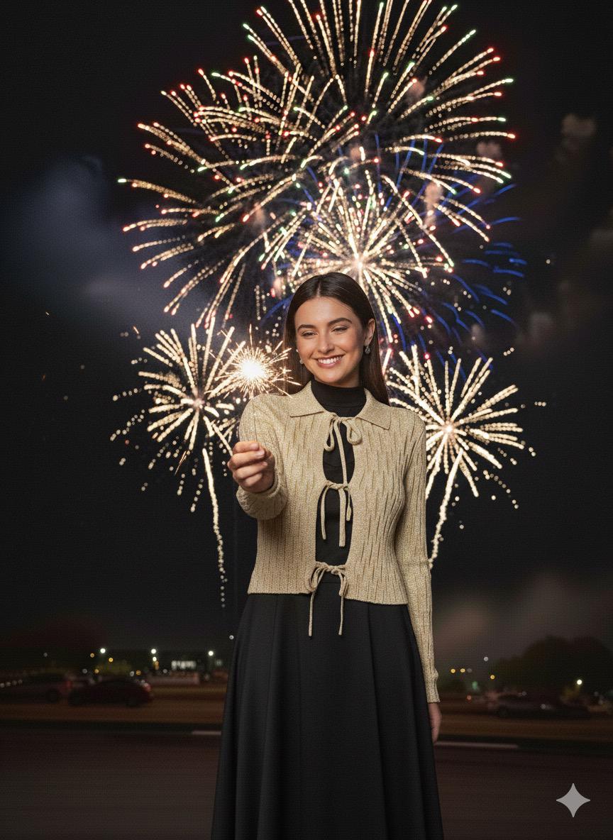 Point Champagne Metallic Knit Bow Cardigan