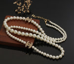 FHTH CC Pearl and Rhinestone Necklace 36” Length