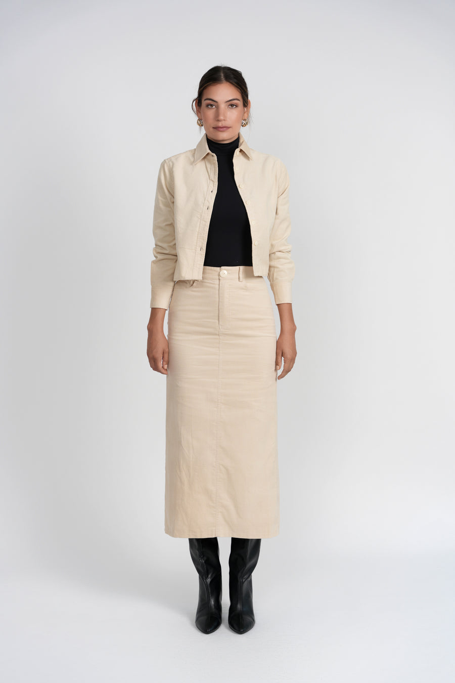 Luum Vivian Button Corduroy Top(coordinating skirt)