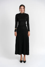 Luum Elle Black Lace Mockneck Top (coordinating skirt)