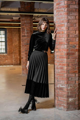 Luum Sarena Wool and Velvet Skirt