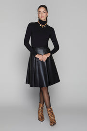 Apparalel Concord Black Leather Skirt