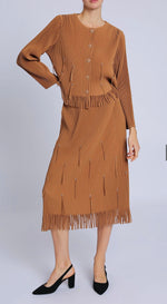 Beulah Embellished and Fringed Trim Top and Skirt Set