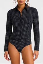 Commando Classic Button Down Dot Bodysuit BDS215