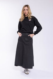 Latitude Wave Bottom Denim Skirt (coordinating vest)