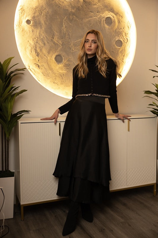 Byrd Ira Satin Skirt