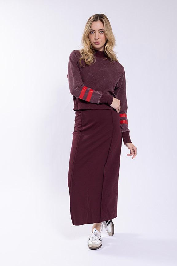 Monn Berry Stripe Sweatshirt