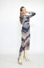 Maple Cliff Multi Print Drape Dress