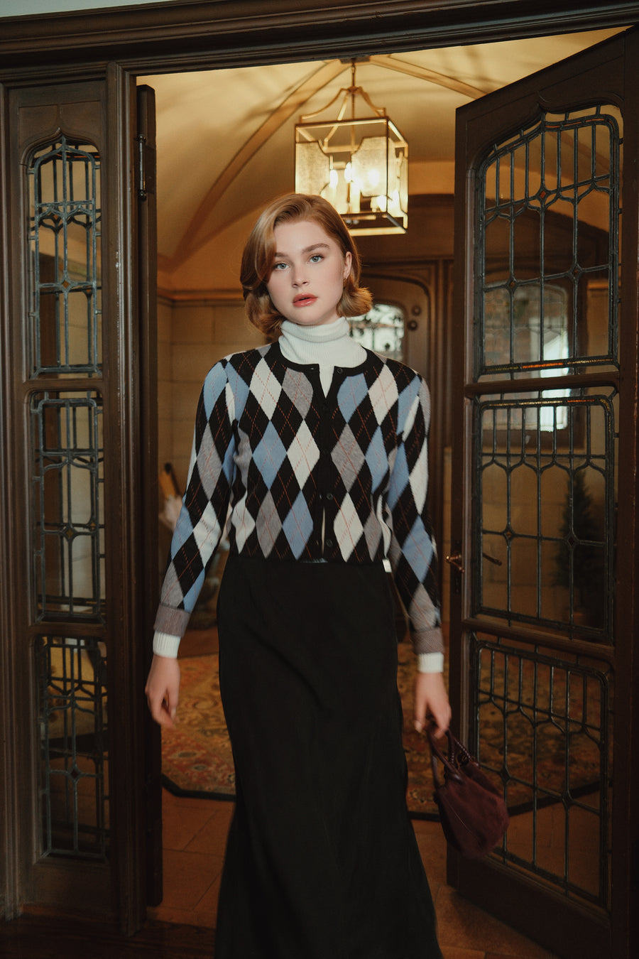 Point Classic Jacquard Argyle Cardigan