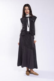 Static Corduroy Tie Top Vest (coordinating skirt)