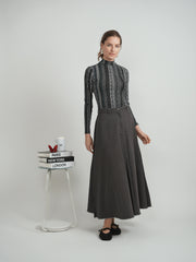Riff Printed Mock Neck Turtleneck