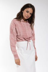 Latitude Washed Linen Cropped Top