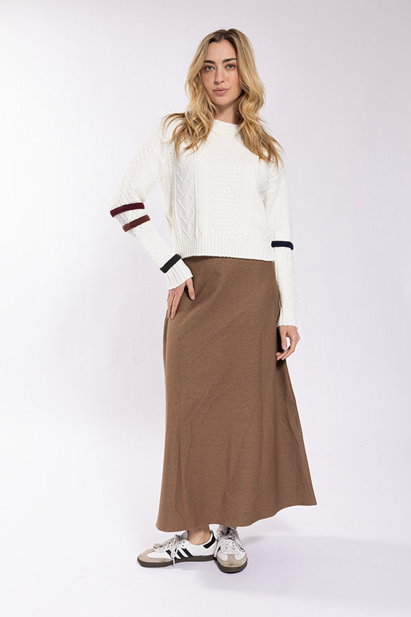 Concept Ivory Color Bands Sweater