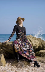 Touch Scattered Flower Dress with Rhinestones