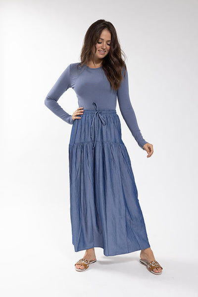 Monn Chambray Combo Dress