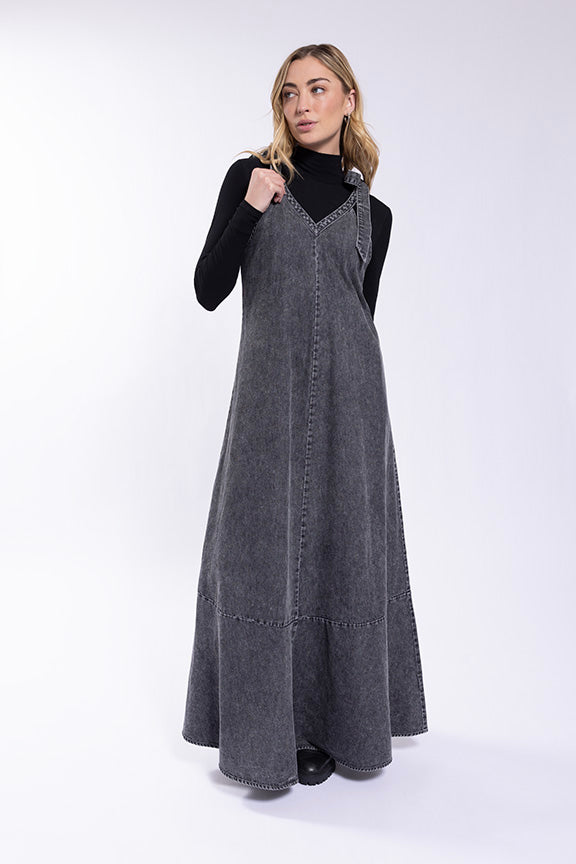 Latitude Black Denim Shoulder Tie Jumper