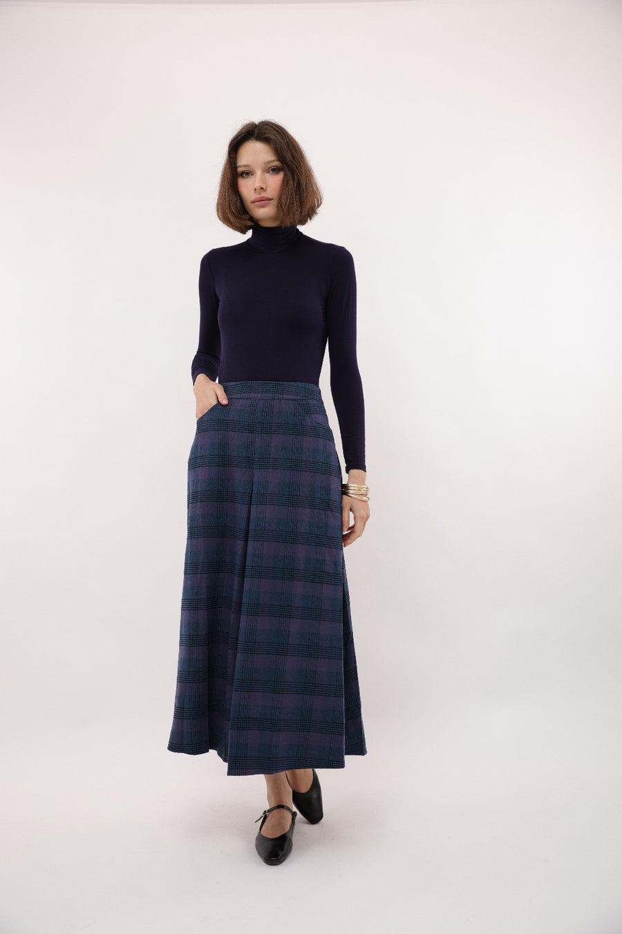 Byrd Tia Plaid Skirt