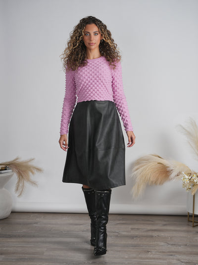 Front Row Ellis Pink Wavy Sweater