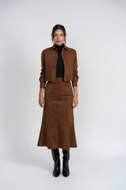 Luum Roxy Brown Suede Top (coordinating skirt)
