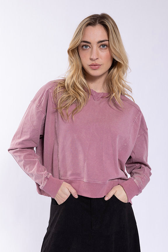 Monn Rose Seam Detail Sweatshirt