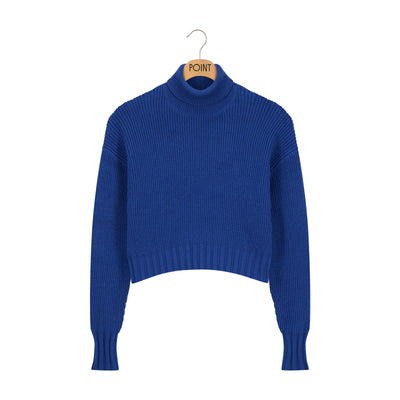 Point Crop Turtleneck Pullover