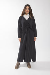 Latitude Ruched Sweatshirt Dress