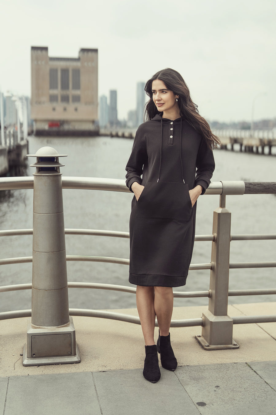 Japparel Sara Black Hoodie with Fleece