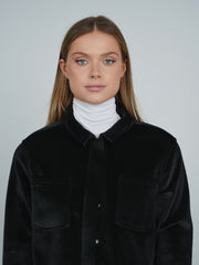 Point Ribbed Velour Jacket(coordinating skirt)