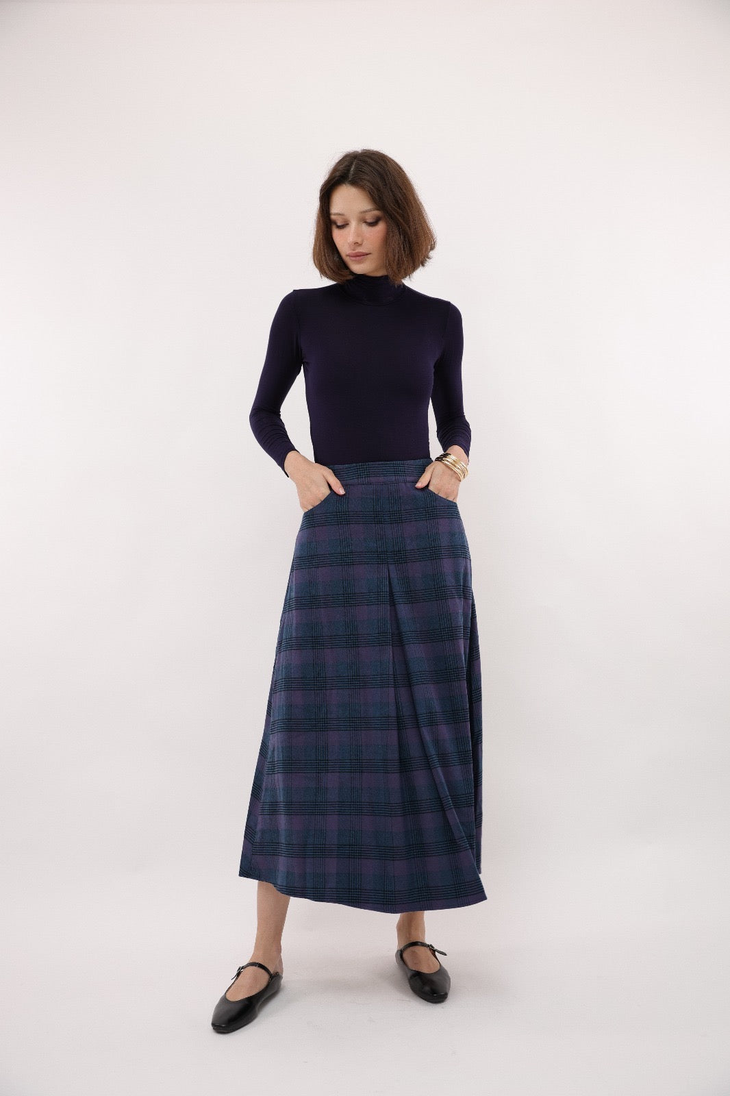 Byrd Tia Plaid Skirt
