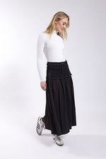 Static Denim Combo Skirt