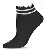 Memoi Ruffle Stripe Low Cut Sock